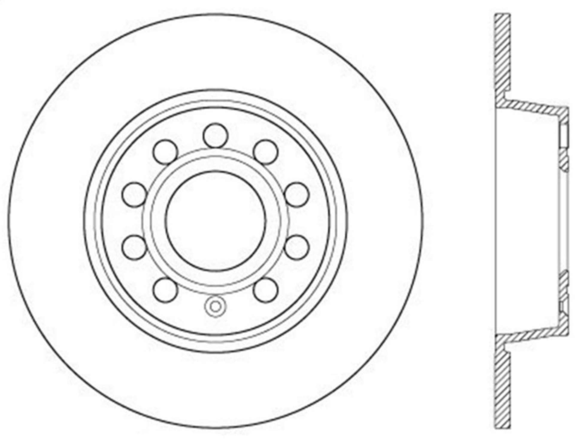 Picture of StopTech 10-12 and 15-16 Audi A3-A3 Quattro Sportstop Cryo Slotted & Drilled Rear Right Rotor