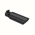 Picture of MBRP Universal Tip 3-5 O-D- Dual Wall Angled 2-5 inlet 12 length - Black Finish