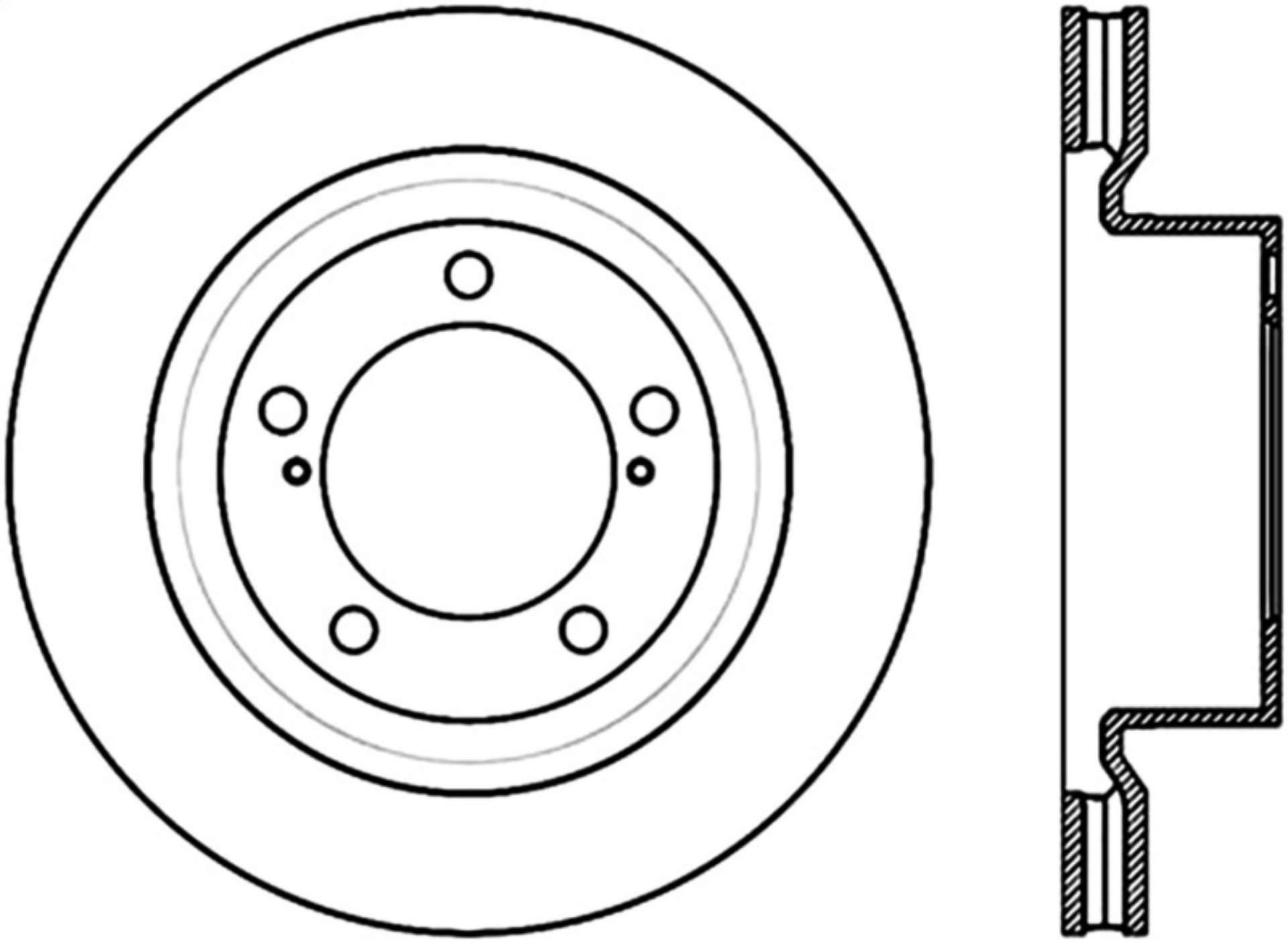 Picture of StopTech 17-18 Lexus LX SportStop Cryo Slotted & Drilled Front Left Rotor