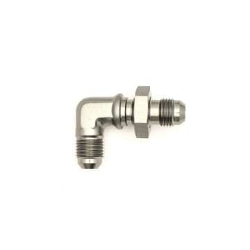 Picture of DeatschWerks 6AN Male Flare To 6AN Male Flare Bulkhead Adapter 90-Degree Incl- Nut