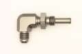 Picture of DeatschWerks 6AN Male Flare To 5-16in- Male Barb Bulkhead Adapter 90-Degree Incl- Nut