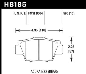 Picture of Hawk 91-05 Acura NSX Blue 9012 Race Rear Brake Pads