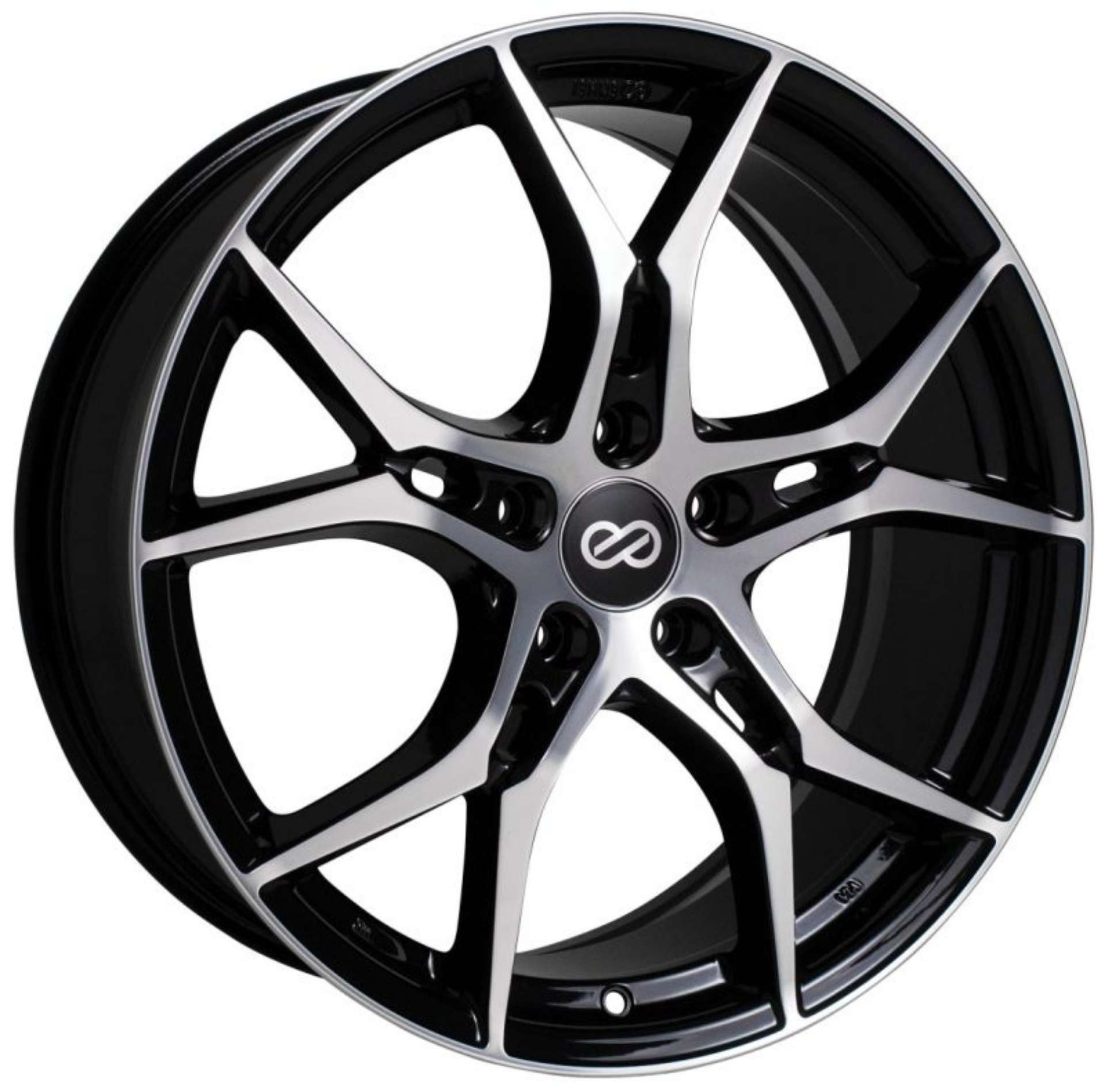 Picture of Enkei Vulcan 19X8-0 35mm Offset 5x114-3 Bolt 72-6mm Bore Black Machined Wheel