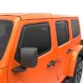 Picture of EGR 2018 Jeep Wrangler JL SlimLine In-Channel WindowVisors Set of 4 - Matte Black