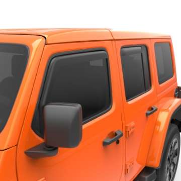 Picture of EGR 2018 Jeep Wrangler JL SlimLine In-Channel WindowVisors Set of 4 - Matte Black