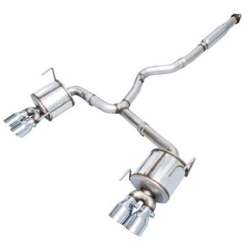 Picture of AWE Tuning Subaru STI VA - WRX GV - STI GV Sedan Touring Edition Exhaust - Chrome Silver Tip 102mm