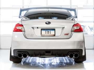 Picture of AWE Tuning Subaru STI VA - WRX GV - STI GV Sedan Touring Edition Exhaust - Chrome Silver Tip 102mm