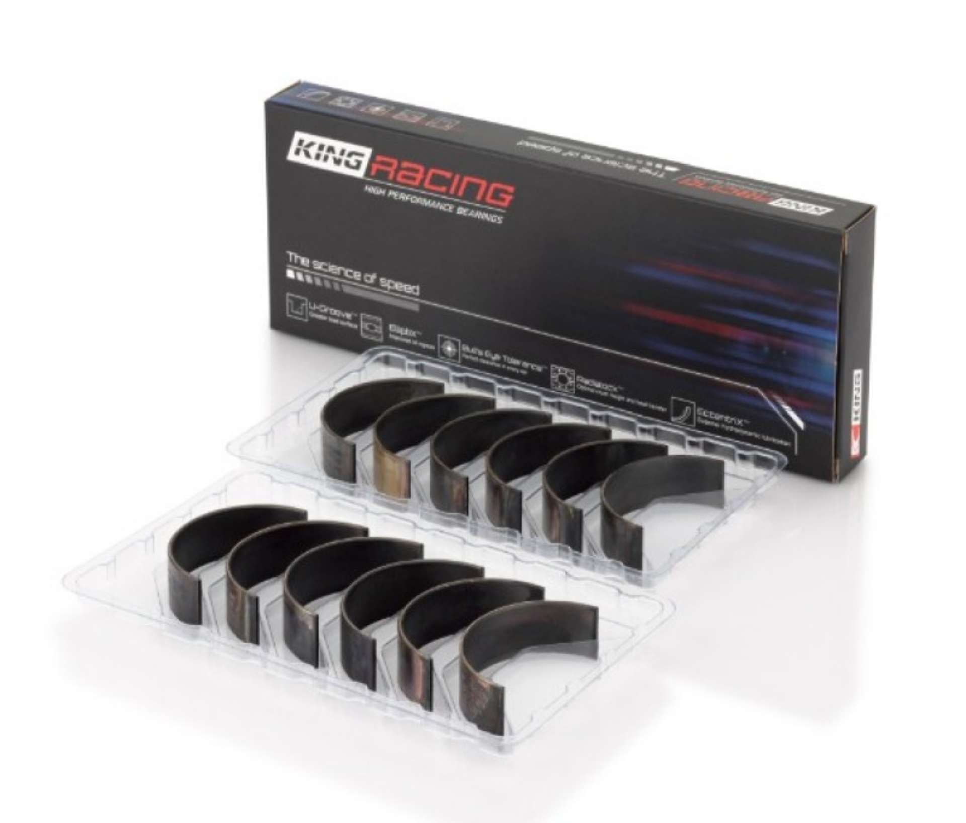 Picture of King Nissan VQ20DE-VQ25DD-VQ30DE-VQ30DD-VQ30DET Size -026 Connecting Rod Bearings Set of 6