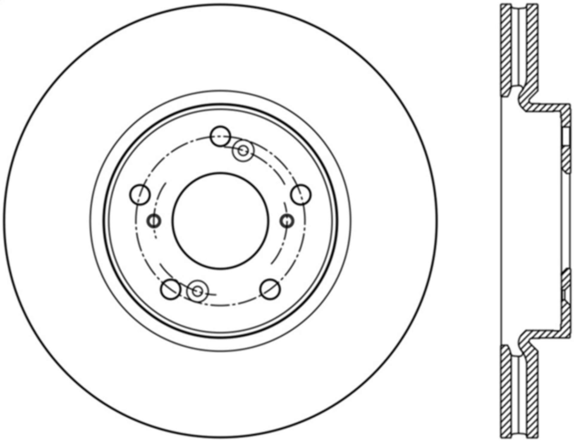 Picture of Stoptech 13-18 Honda Accord Premium Slotted CRYO-STOP Front Rotor