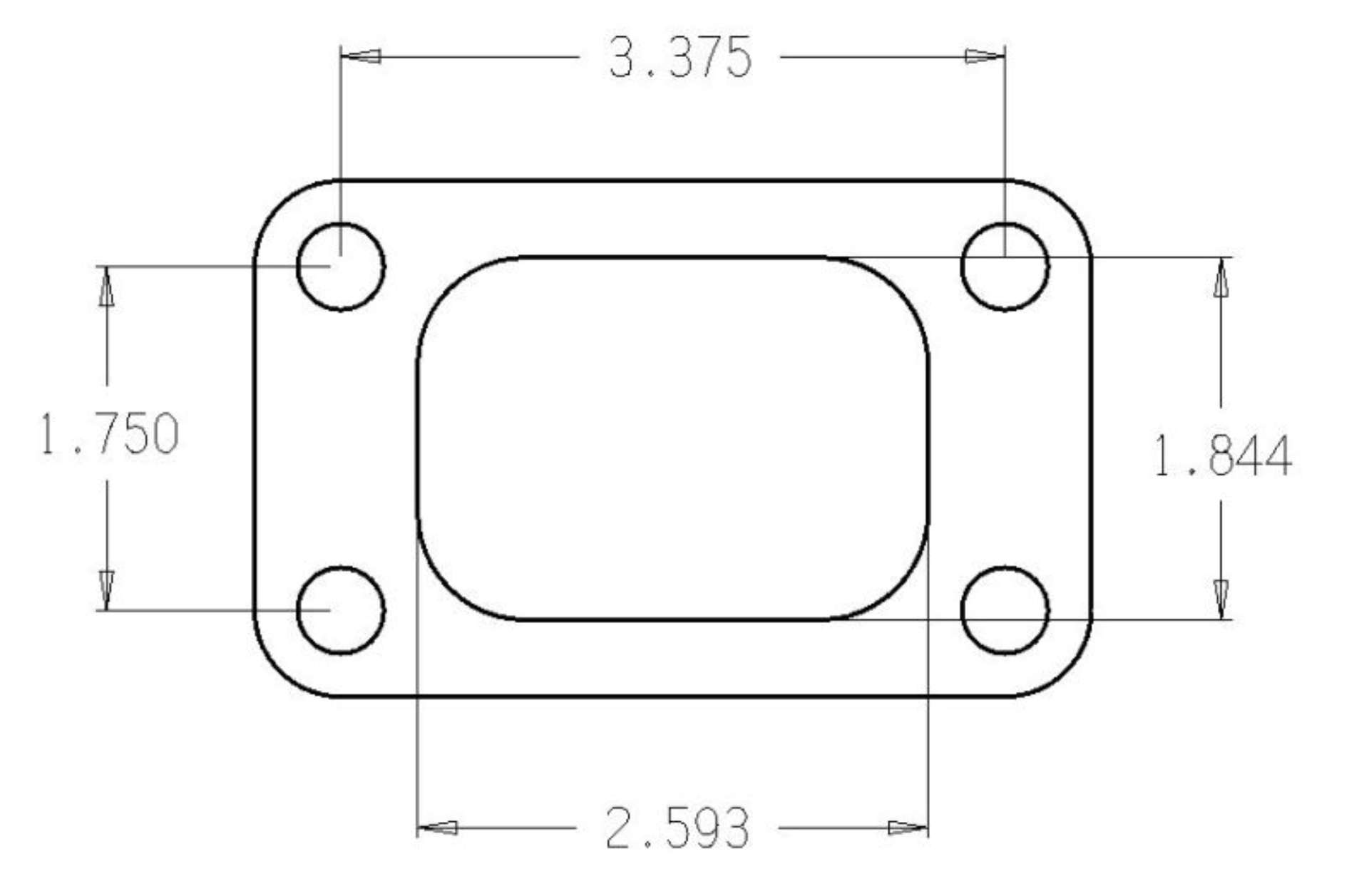 Picture of Cometic Turbo FLG T3-T4 Turbine Inlet Exhaust Gasket