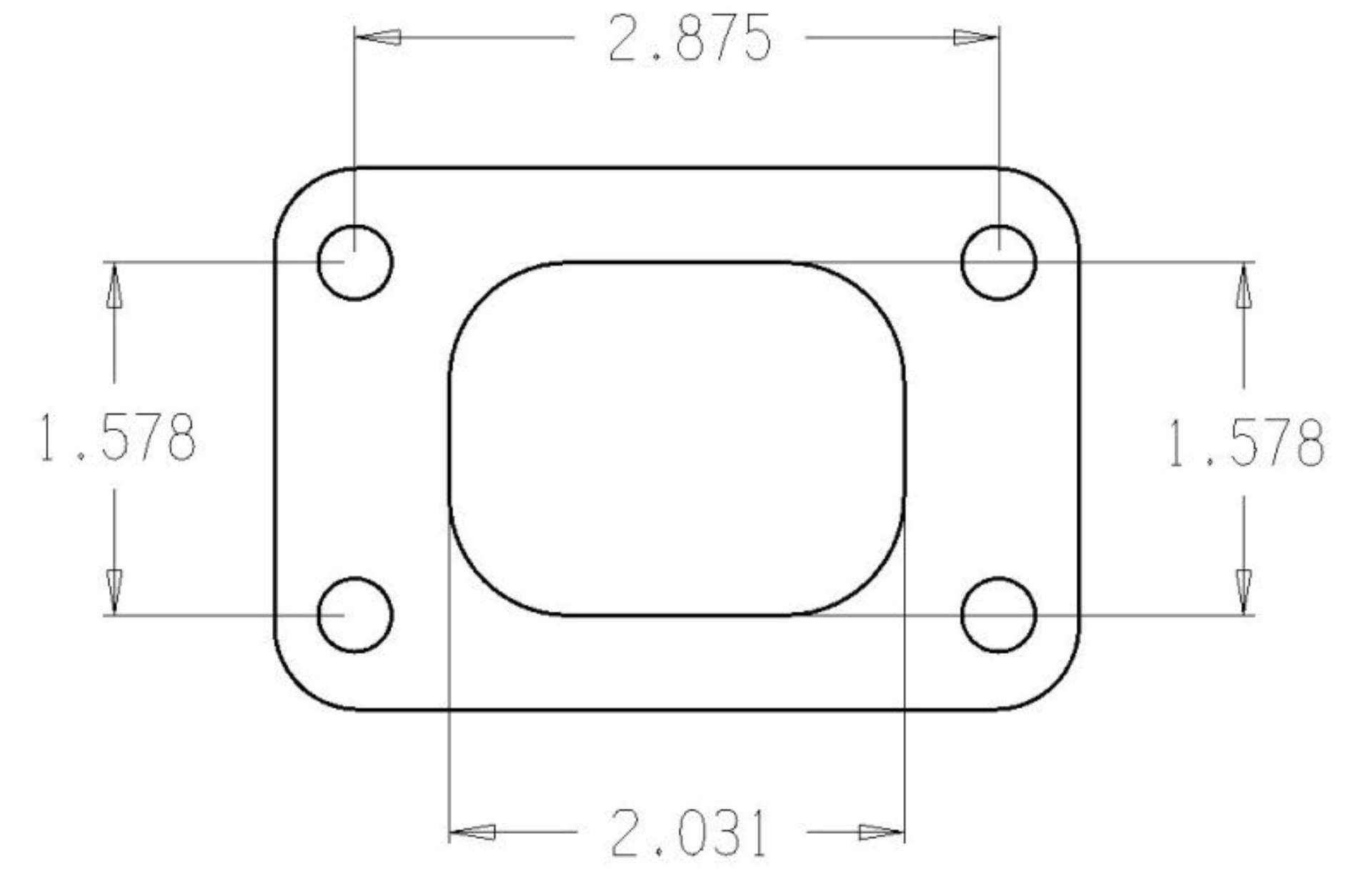 Picture of Cometic Turbo FLG T25 Garrett Turbine Inlet Exhaust Gasket