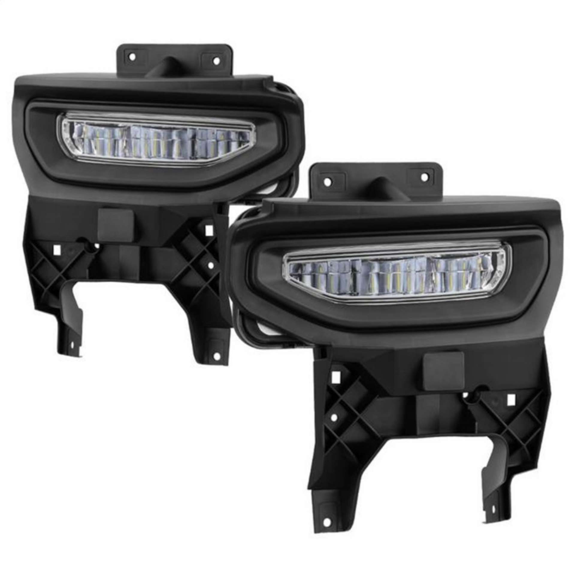 Picture of Spyder 16-18 GMC Sierra 1500 OEM Style Full LED Fog Light w-Switch - Clear FL-GS2016-LED-C