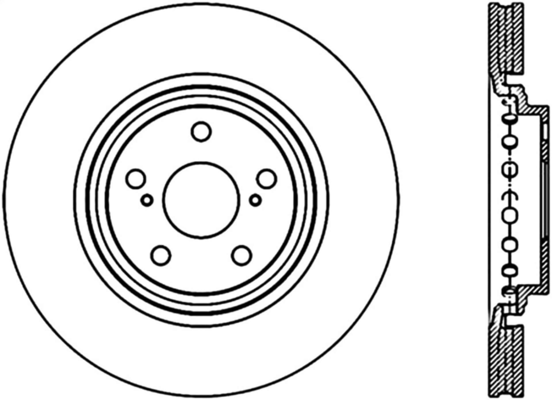 Picture of StopTech 10-15 Lexus RX350 Cryo Sport Front Left Slotted Rotor