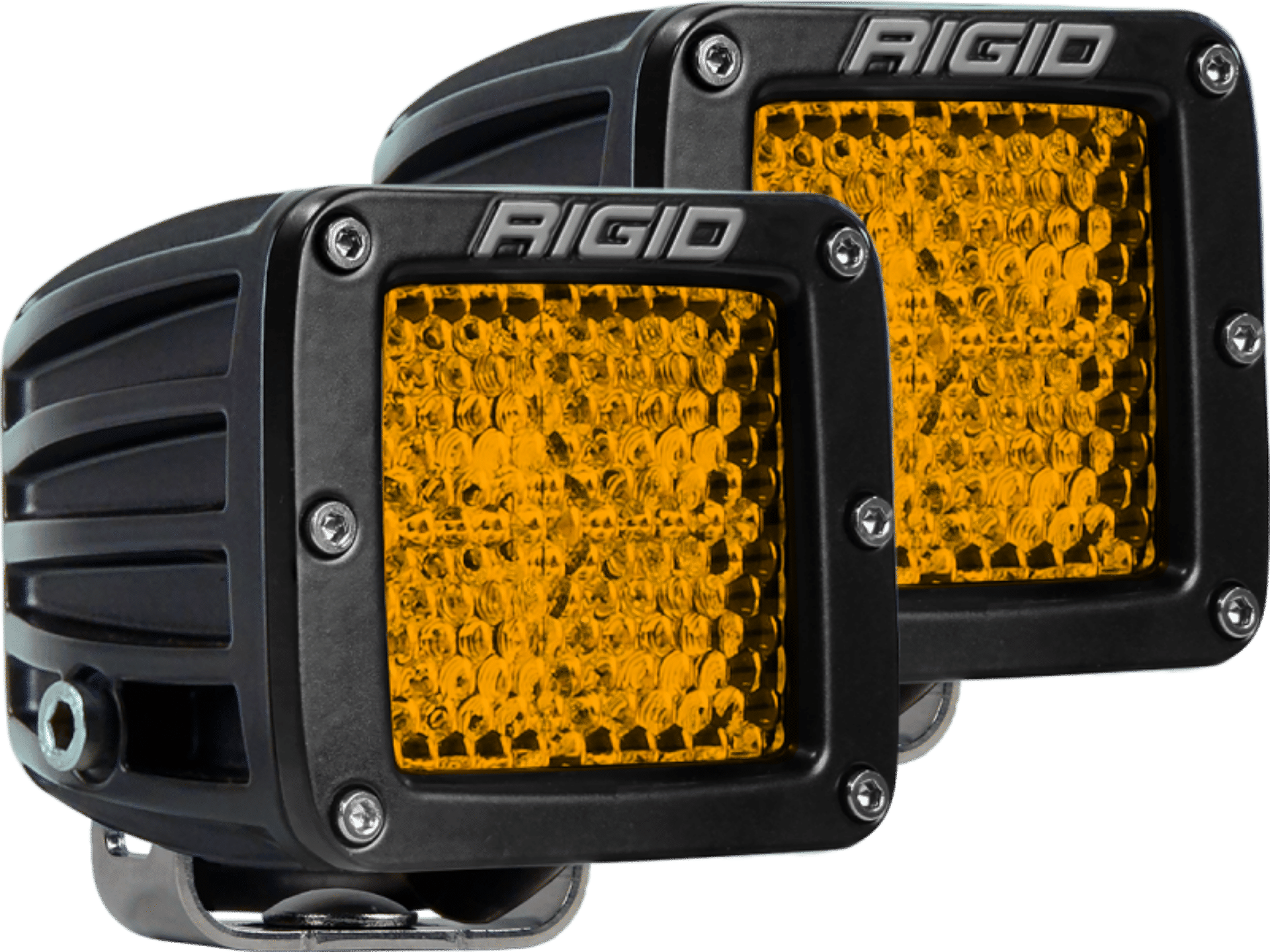 Picture of Rigid Industries D-Series - Diffused Rear Facing High-Low - Yellow - Pair