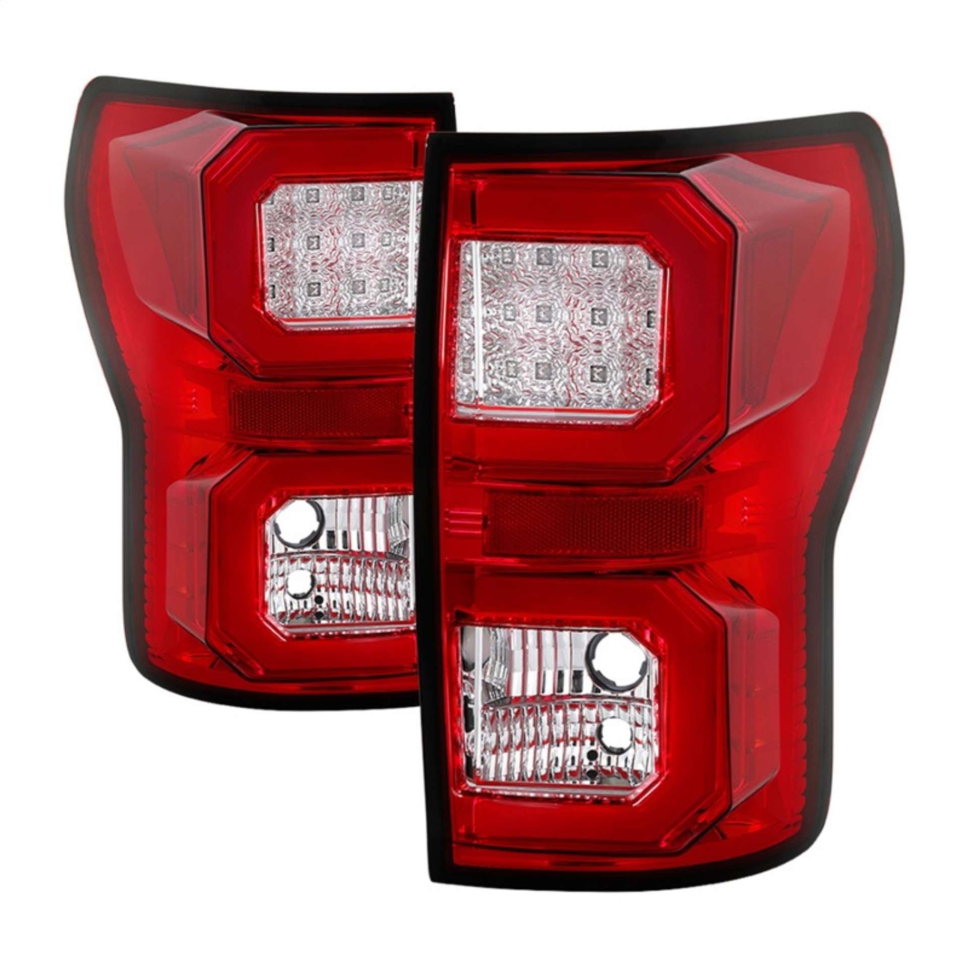 Picture of Spyder 07-13 Toyota Tundra V2 Light Bar LED Tail Lights - Red Clear ALT-YD-TTU07V2-LB-RC