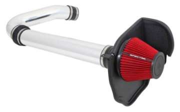 Picture of Spectre 11-17 Challenger-Charger 3-6L Air Intake Kit - Polished w-Red Filter