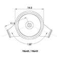 Picture of Spectre Low Profile Air Box 14in- OD x 5-13-32in- H - 135 Degree Inlet - Chrome