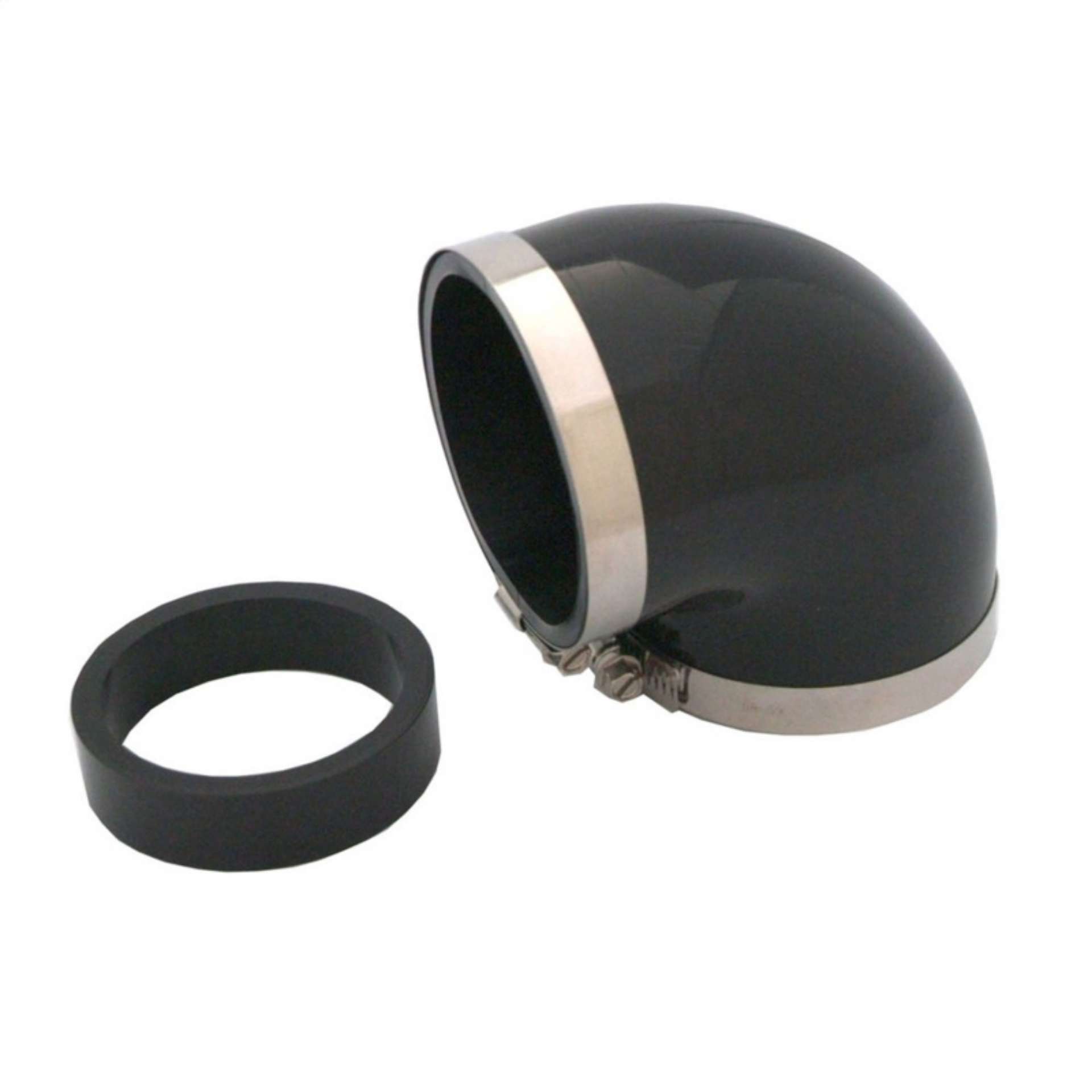 Picture of Spectre Coupler Elbow Reducer 3in- - 90 Degree w-2-5in- Insert PVC - Black