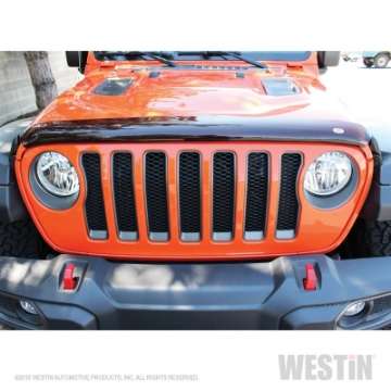 Picture of Westin 2018 Jeep Wrangler JL Wade Platinum Bug Shield - Smoke