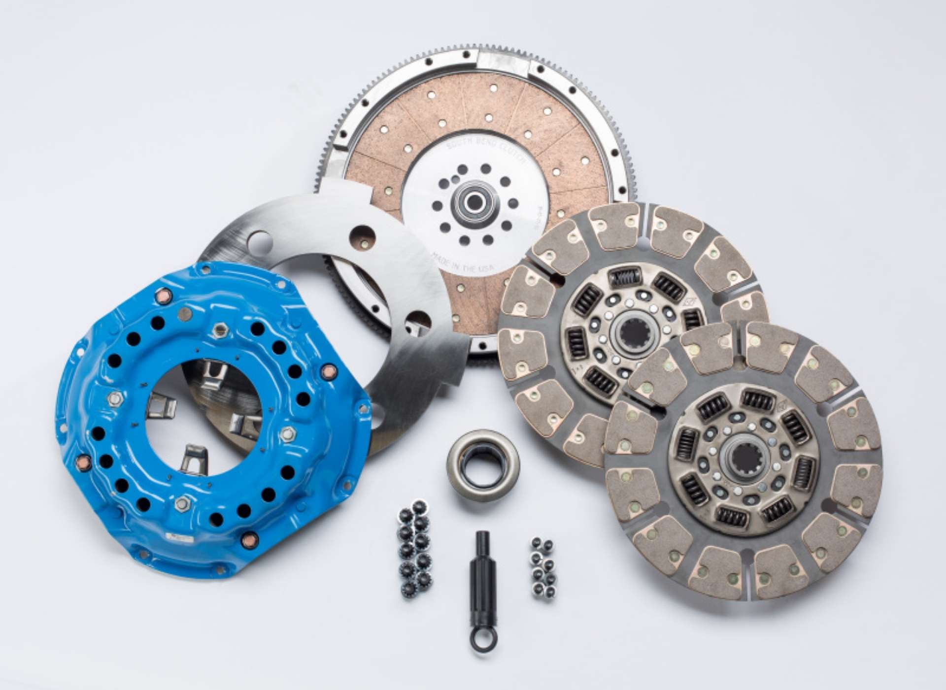 Picture of South Bend Clutch 94-98 Ford Powerstroke 7-3L 5sp Super Street Dual Disc Clutch Kit