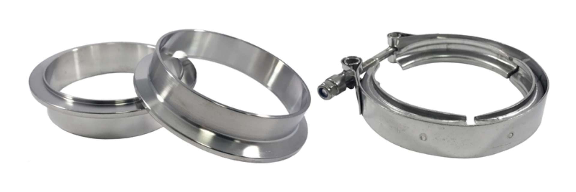 Picture of Torque Solution Stainless Steel V-Band Clamp & Flange Kit - 2-25in 57mm