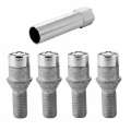 Picture of McGard Wheel Lock Bolt Set - 4pk- Tuner - Cone Seat M12X1-5 - 17mm Hex - 22-4mm Shank L- - Chrome