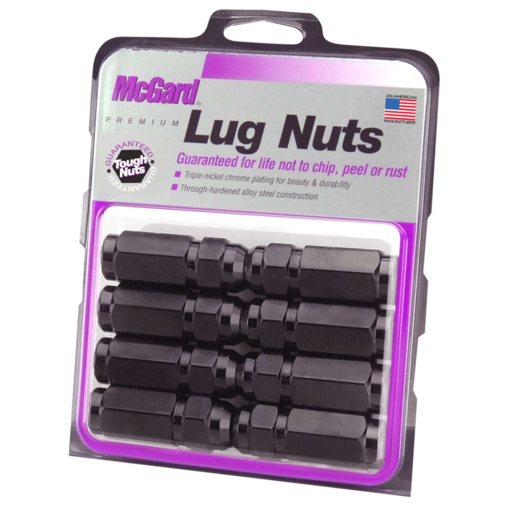 Picture of McGard Hex Lug Nut Cone Seat - Duplex 9-16-18 - 7-8 Hex - 2-5in- Length 8-Pack - Black