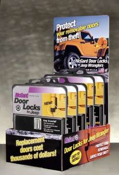 Picture of McGard Jeep Door Lock Counter Display - Incl- 3 Sets of 76060 - 2 Sets of 76057 - 1 Display