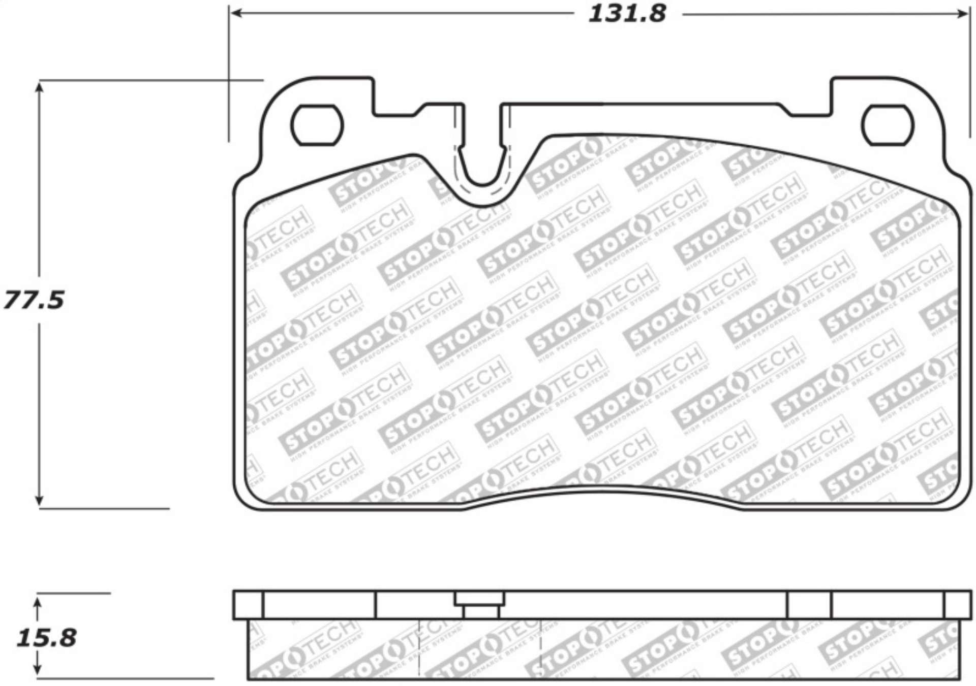 Picture of StopTech 07-15 Audi Q7 Street Select Brake Pads - Front