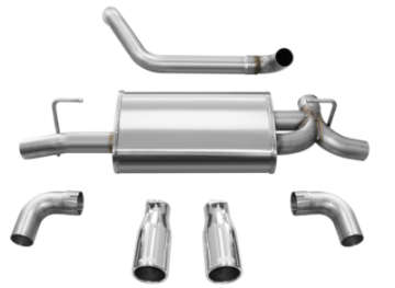 Picture of Corsa 2018-2024 Jeep Wrangler JL 2-5in Dual Rear Exit Polished Tips Sport Axle-Back Exhaust