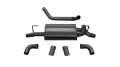 Picture of Corsa 2018-2024 Jeep Wrangler JL 2-5in Dual Rear Turn Down Exit Black Sport Axle-Back Exhaust