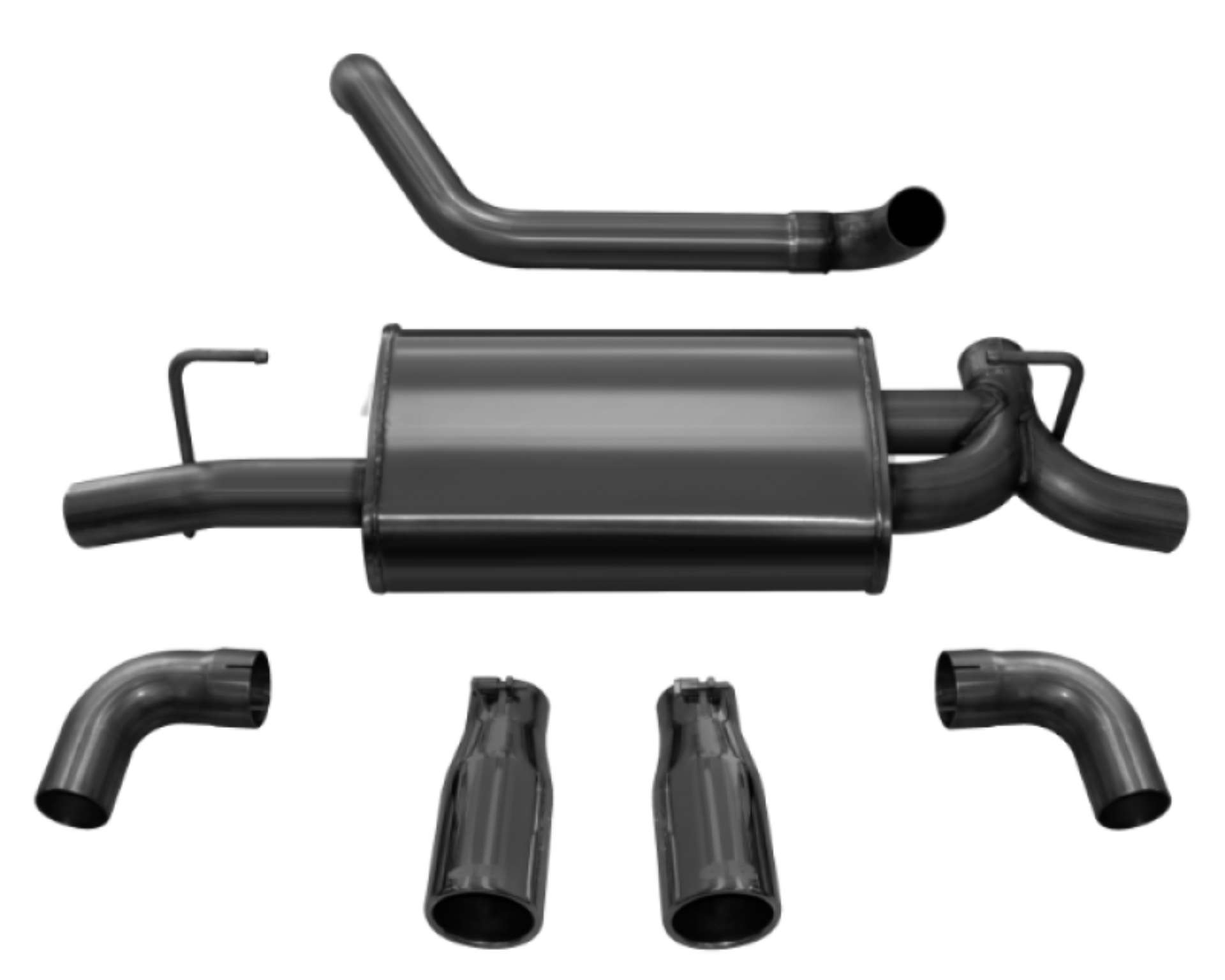 Picture of Corsa 2018-2024 Jeep Wrangler JL 2-5in Dual Rear Exit Black Tips Sport Axle-Back Exhaust