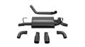 Picture of Corsa 2018-2024 Jeep Wrangler JL 2-5in Dual Rear Exit Black Tips Sport Axle-Back Exhaust