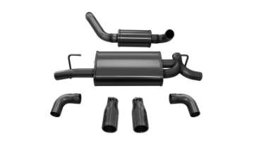 Picture of Corsa 2018-2024 Jeep Wrangler JL 2-5in Dual Rear Exit Black Tips Touring Axle-Back Exhaust