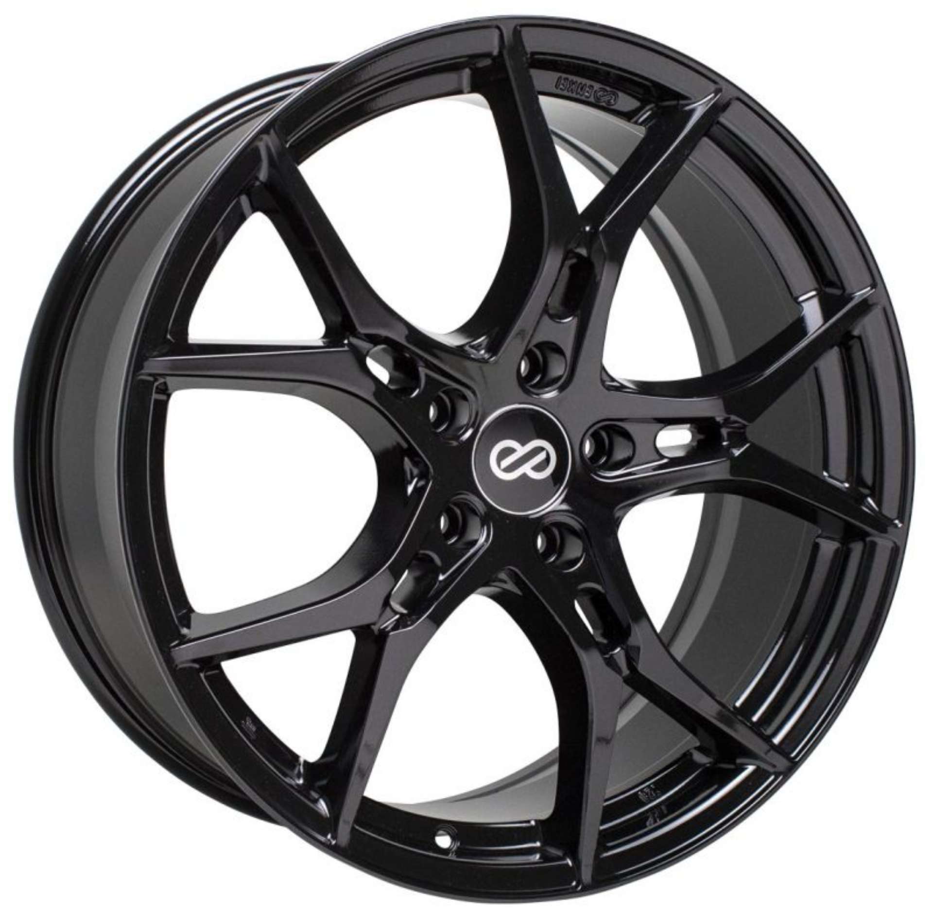 Picture of Enkei Vulcan 18X8-0 40mm Offset 5x120 Bolt 72-6mm Bore Gloss Black Wheel