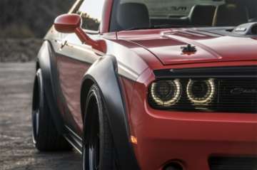 Picture of AVS 2008+ Dodge Challenger Smooth Front and Rear Fender Flares - Black 4 Pc