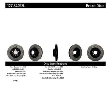 Picture of StopTech 07-09 BMW 335 E90-E92-E93 Slotted & Drilled Left Front Rotor