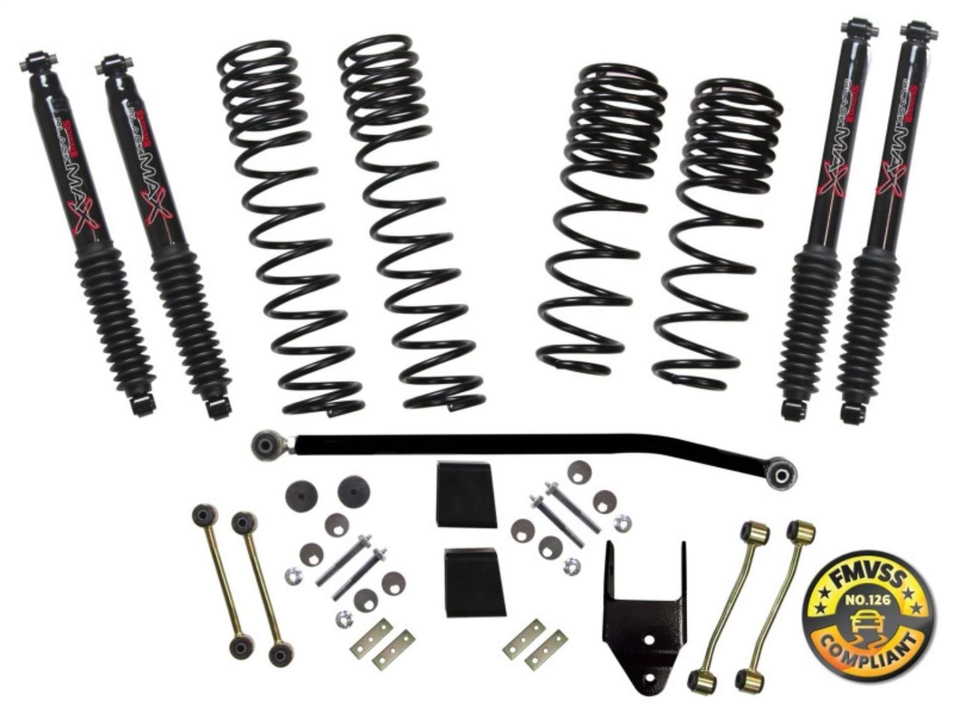 Picture of Skyjacker 2018 Jeep Wrangler JL 2DR 3-5in Suspension Lift Kit w-Black Max Shocks