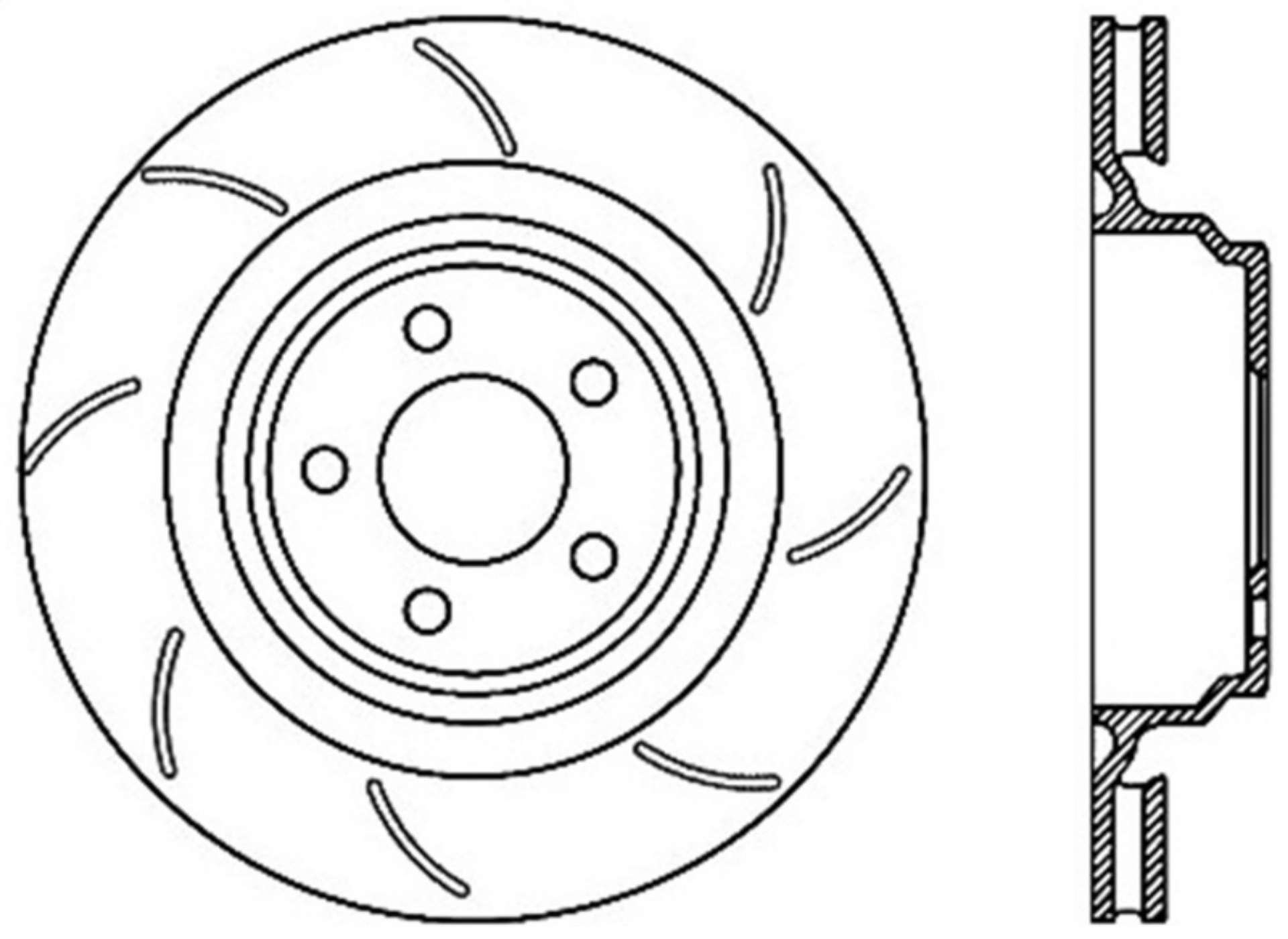 Picture of StopTech 08-17 Dodge Challenger Cryo Slotted Rear Right Sport Brake Rotor