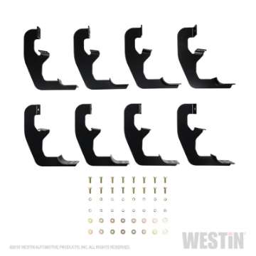 Picture of Westin 2019 Chevrolet Silverado-Sierra 1500 Double-CC Premier Oval Nerf Step Bar Mount Kit - Black