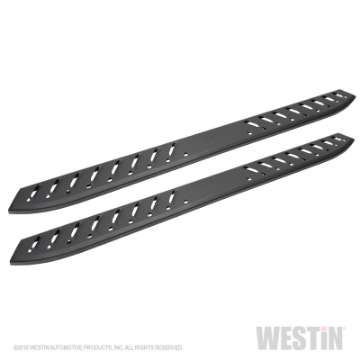 Picture of Westin 2019 Chevrolet Silverado-Sierra 1500 Crew Cab Thrasher Running Boards - Textured Black