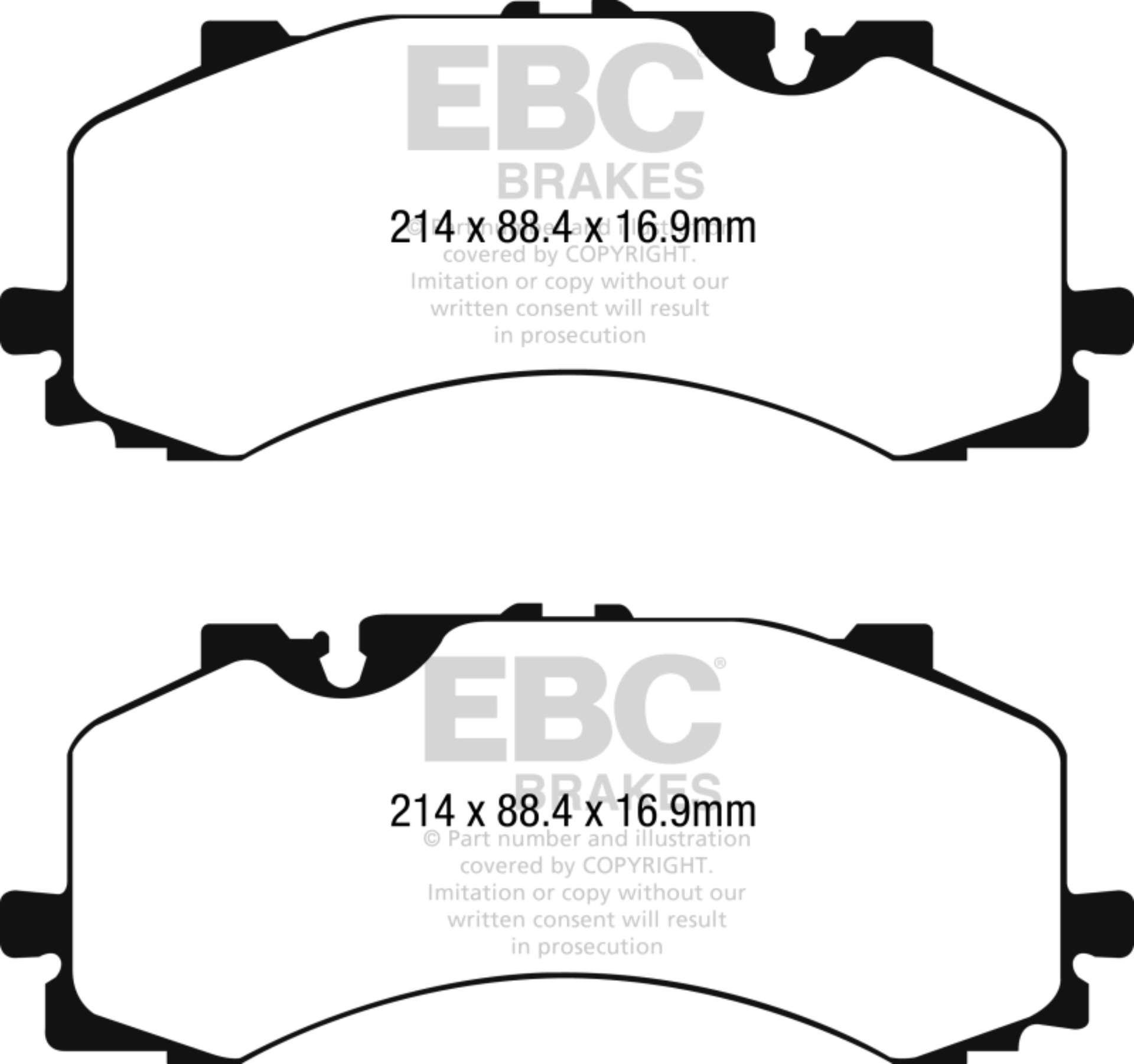 Picture of EBC 2016+ Audi Q7 3-0L Supercharged Yellowstuff Front Brake Pads