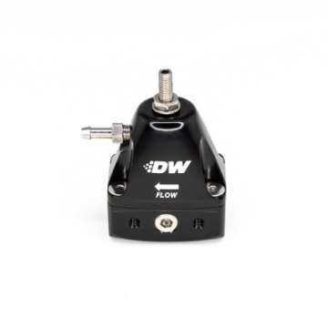 Picture of DeatschWerks DWR1000iL In-Line Adjustable Fuel Pressure Regulator - Black