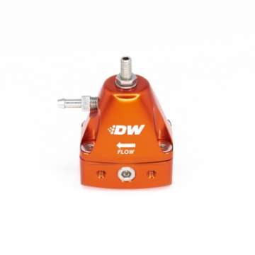 Picture of DeatschWerks DWR1000iL In-Line Adjustable Fuel Pressure Regulator - Orange