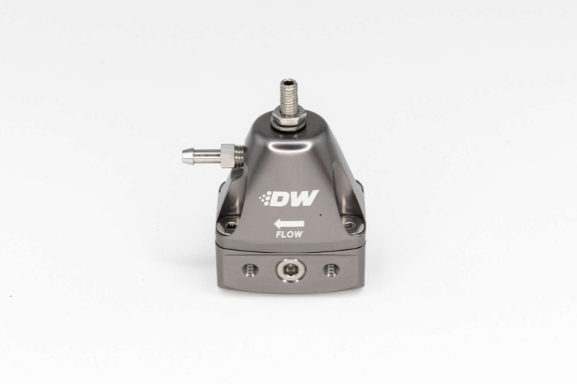 Picture of DeatschWerks DWR1000iL In-Line Adjustable Fuel Pressure Regulator - Titanium