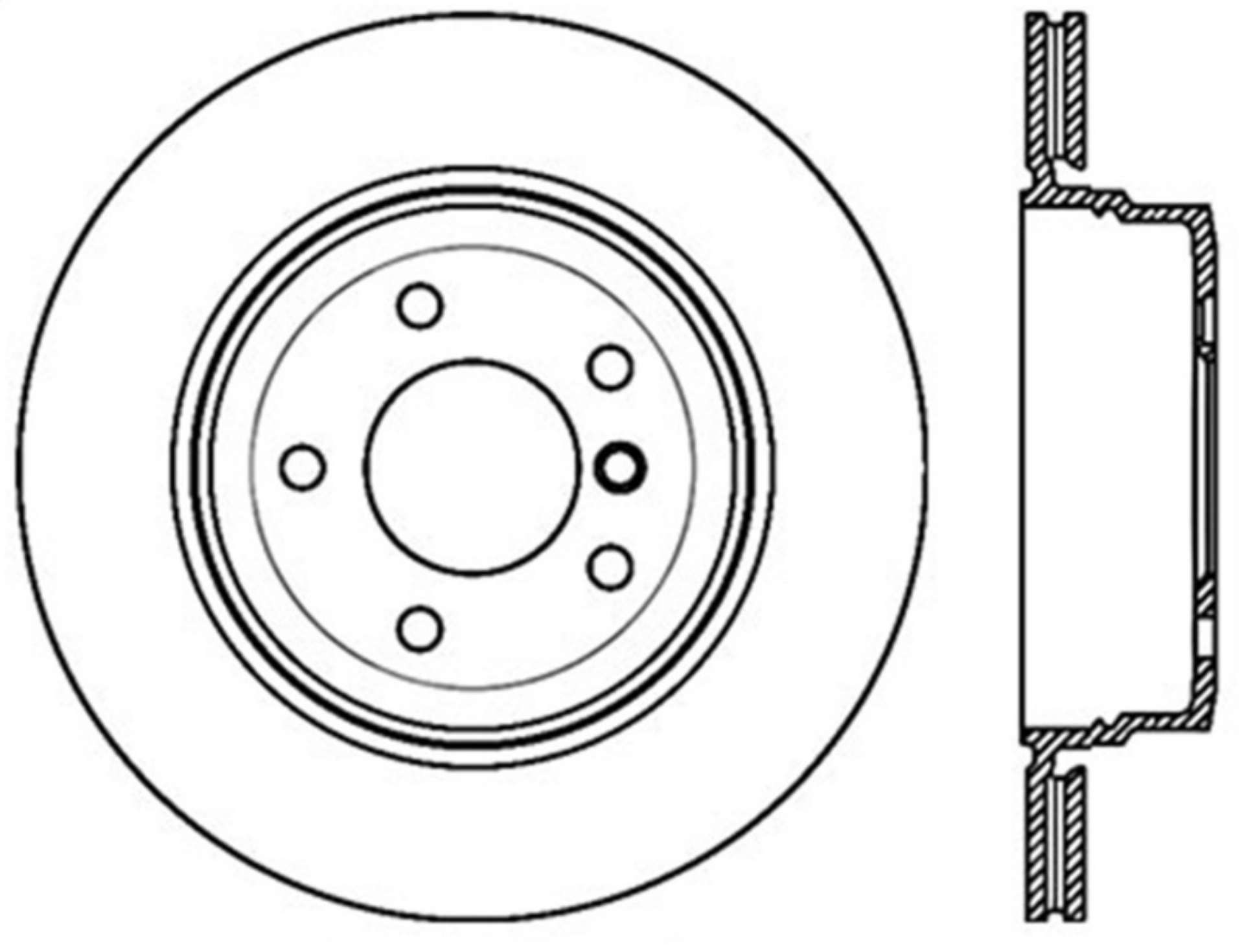 Picture of StopTech 9-07-09 BMW 328 - 06 BMW 325 E90 AWD Slotted & Drilled Left Rear Rotor