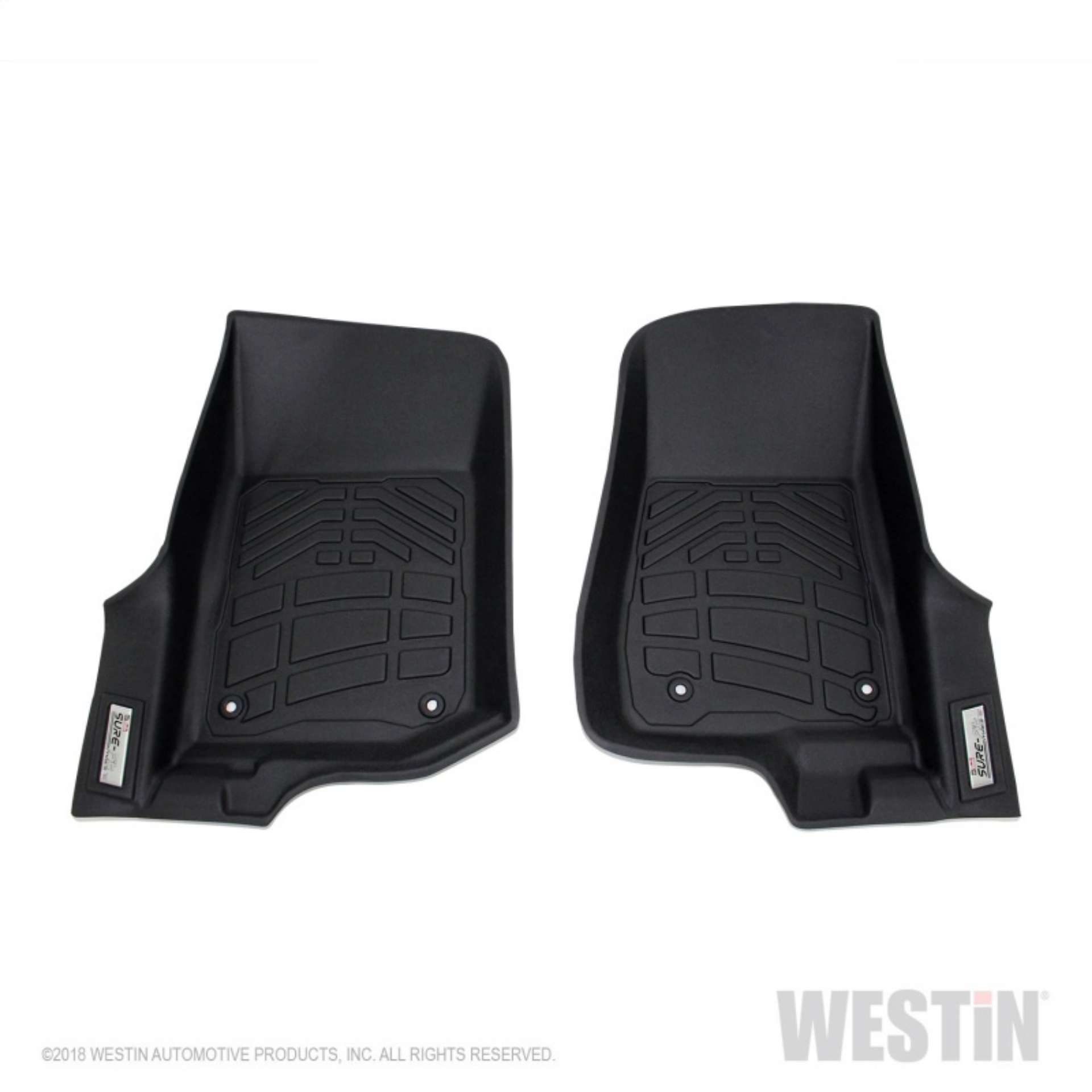 Picture of Westin 2018-2019 Jeep Wrangler JL Wade Sure Fit Floor Liners Front - Black