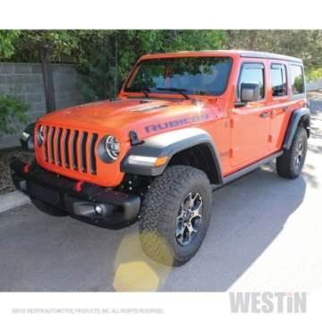 Picture of Westin 2018-2019 Jeep Wrangler JL Unlimited Wade In-Channel Wind Deflector 4pc - Smoke