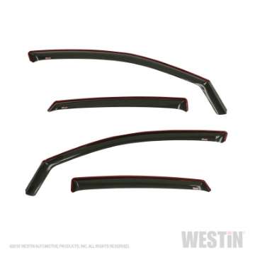 Picture of Westin 2016-2018 Honda Civic Sedan Wade In-Channel Wind Deflector 4pc - Smoke