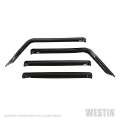 Picture of Westin 2018-2019 Jeep Wrangler JL Unlimited Wade Slim Wind Deflector 4pc - Smoke